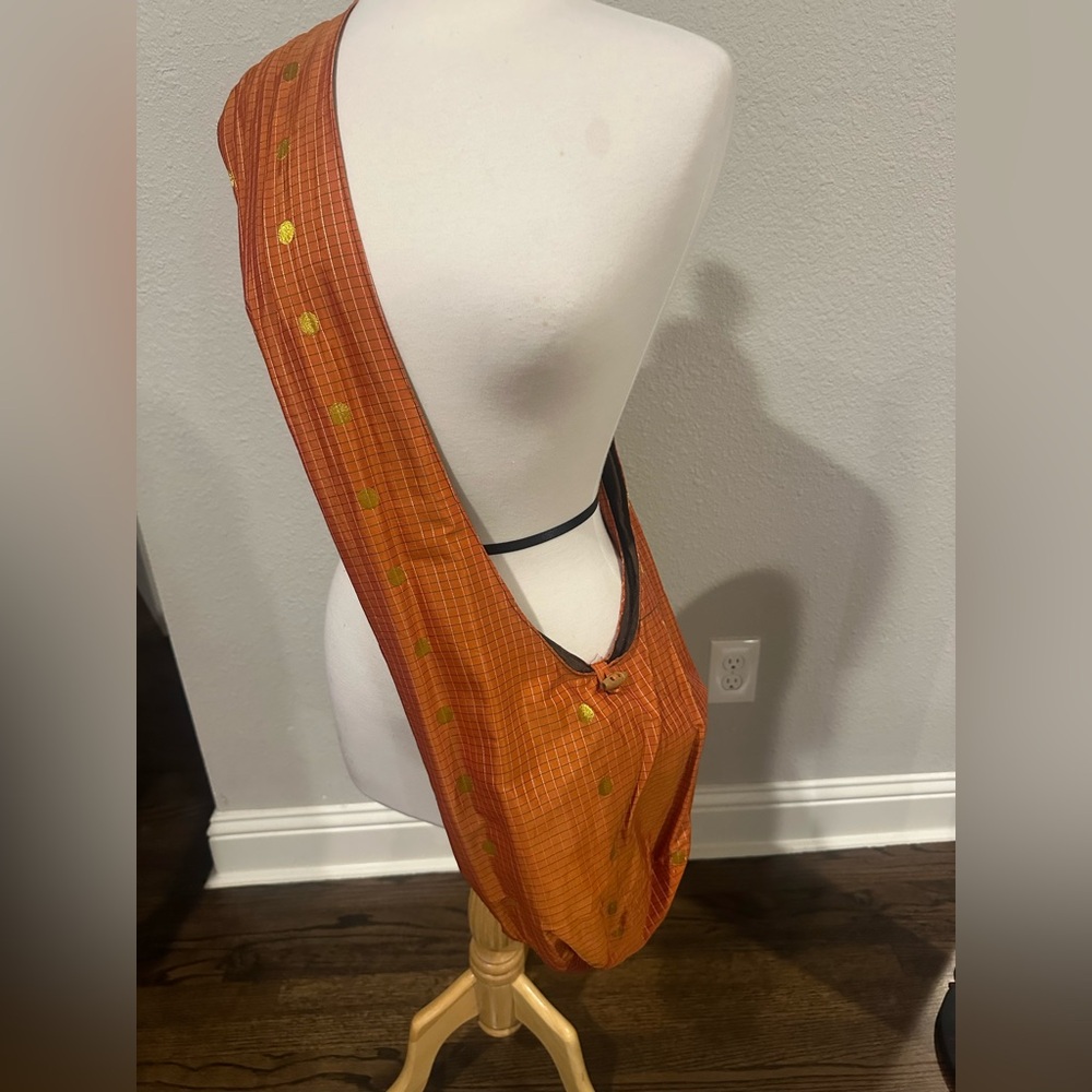 Orange Crossbody with Gold Accents